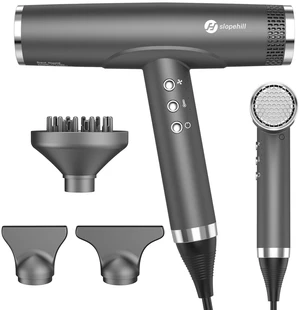 Professional Ionic Hair Dryer with Diffuser 2000W | Lightweight, Compact, Powerful & Fast Salon Blow Dryer, High Speed Brushless Motor, For Travel, Women & Men, Ceramic, Dark Professional Ionic Hair Dryer with Diffuser 2000W | Lightweight, Compact, Powerful & Fast Salon Blow Dryer, High Speed Brushless Motor, For Travel, Women & Men, Ceramic, Dark