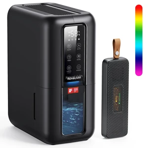 Dehumidifiers for Bathroom with Moisture Absorber Bag Reusable, 68 OZ Water Tank Portable Quiet Dehumidifier for Bedroom with Auto Shut Off, 7 Colors LED Light for Home, RV, Garage, apartment, Black Dehumidifiers for Bathroom with Moisture Absorber Bag Reusable, 68 OZ Water Tank Portable Quiet Dehumidifier for Bedroom with Auto Shut Off, 7 Colors LED Light for Home, RV, Garage, apartment, Black