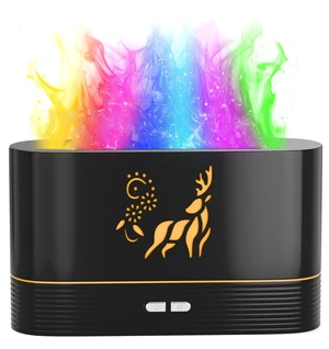 Colorful Aroma Essential Oil Diffuser for Home, Quiet Cool Mist Flame Humidifier for Bedroom with Remote, Fire Flame Diffuser Humidifier with Scent (Black) Colorful Aroma Essential Oil Diffuser for Home, Quiet Cool Mist Flame Humidifier for Bedroom with Remote, Fire Flame Diffuser Humidifier with Scent (Black)