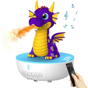 200ML Dragon Essential Oil Diffuser, Aromatherapy & Humidifier with Remote & Timer, 10 Soothing White Noise Machine, Cute Aroma Diffuser for Kids Bedroom, Home, Nursery, Purple 200ML Dragon Essential Oil Diffuser, Aromatherapy & Humidifier with Remote & Timer, 10 Soothing White Noise Machine, Cute Aroma Diffuser for Kids Bedroom, Home, Nursery, Purple
