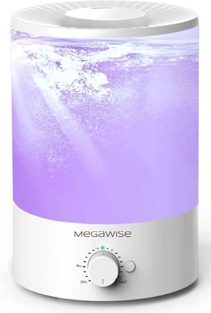 3.5L Cool Mist Humidifier, Quiet Ultrasonic Humidifier | MEGAWISE 3.5L Humidifier,Cool Mist Vaporizer,Top Fill Water Tank, Quiet Operation,7-Color Light,Auto Shut-Off Protection 3.5L Cool Mist Humidifier, Quiet Ultrasonic Humidifier | MEGAWISE 3.5L Humidifier,Cool Mist Vaporizer,Top Fill Water Tank, Quiet Operation,7-Color Light,Auto Shut-Off Protection