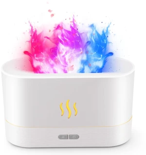 Essential Oil Diffuser, Flame Oil Diffuser - Aromatherapy Aroma Humidifier, Upgrade 7 Colors Noiseless - Perfect for Bedroom Home Office (180ml Classic Flame, White) Essential Oil Diffuser, Flame Oil Diffuser - Aromatherapy Aroma Humidifier, Upgrade 7 Colors Noiseless - Perfect for Bedroom Home Office (180ml Classic Flame, White)