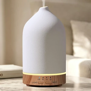 180mL Ceramic Essential Oil Diffuser Aromatherapy Diffuser for Home | Features Ultrasonic Mist, Auto-off Protection and 7-Color LED Lighting for A Relaxing Everyday Aromatherapy Experience 180mL Ceramic Essential Oil Diffuser Aromatherapy Diffuser for Home | Features Ultrasonic Mist, Auto-off Protection and 7-Color LED Lighting for A Relaxing Everyday Aromatherapy Experience