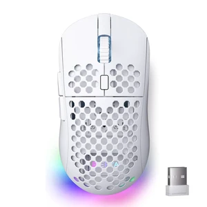 M1 Wireless Gaming Mouse, 24000DPI, 180Hrs Battery, 16.8M RGB, 6 Programmable Buttons, Lightweight, Tri-Mode (2.4G/BT5.2/USB-C) for PC/Mac/Laptop - White M1 Wireless Gaming Mouse, 24000DPI, 180Hrs Battery, 16.8M RGB, 6 Programmable Buttons, Lightweight, Tri-Mode (2.4G/BT5.2/USB-C) for PC/Mac/Laptop - White
