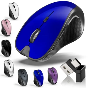 Mouse for MacBook Wireless Bluetooth Laptop Mac Pro PC Mice with Jiggler | Wireless Rechargeable PC Pad Optical Silent Mouse Dual Mode Switch Bluetooth 5.2/3.0 and 2.4GHz USB Type-C Receiver BLUE Mouse for MacBook Wireless Bluetooth Laptop Mac Pro PC Mice with Jiggler | Wireless Rechargeable PC Pad Optical Silent Mouse Dual Mode Switch Bluetooth 5.2/3.0 and 2.4GHz USB Type-C Receiver BLUE