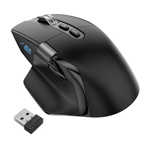 Tri-Mode Wireless Bluetooth Ergonomic Gaming Mouse, Black | 700mAh Rechargeable Battery, 8000 DPI, 1000Hz Polling Rate, Triple Connection, Silent, Compatible Windows Mac iPad Android Tri-Mode Wireless Bluetooth Ergonomic Gaming Mouse, Black | 700mAh Rechargeable Battery, 8000 DPI, 1000Hz Polling Rate, Triple Connection, Silent, Compatible Windows Mac iPad Android