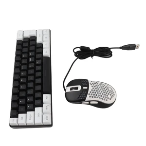 61 Key RGB Keyboard with Ergonomic Design (Black Center White Frame) | RGB backlight, compatible with and , compact size, gaming mouse included 61 Key RGB Keyboard with Ergonomic Design (Black Center White Frame) | RGB backlight, compatible with and , compact size, gaming mouse included