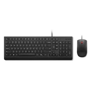 Essential Wired Keyboard & Mouse Combo - US English, Adjustable Feet, Spill Resistant Keys, Full Size Ambidextrous Optical Mouse, 1600 DPI, Black Essential Wired Keyboard & Mouse Combo - US English, Adjustable Feet, Spill Resistant Keys, Full Size Ambidextrous Optical Mouse, 1600 DPI, Black
