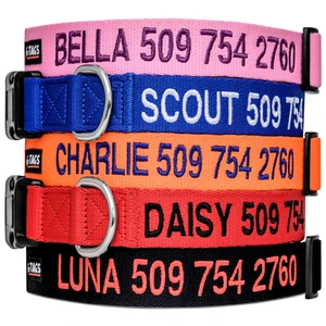 Personalized Dog Collar, Custom Embroidered with Pet Name and Number | Available in Blue, Black, Pink, Red and Orange, for Boy and Girl Dogs or Cats, Adjustable Sizes, Small, Medium, and Large Personalized Dog Collar, Custom Embroidered with Pet Name and Number | Available in Blue, Black, Pink, Red and Orange, for Boy and Girl Dogs or Cats, Adjustable Sizes, Small, Medium, and Large