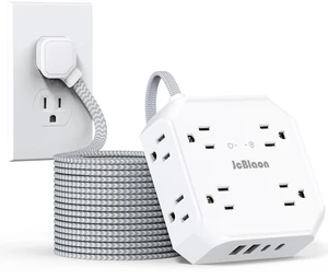 Multiple Outlets Surge Protector Power Strip, 15ft Braided Long Extension Cord with 4 USB Charging Ports(2 USB C) Flat Wall Plug Outlet Heavy Duty Charging Station for Home College Dorm Essentials Multiple Outlets Surge Protector Power Strip, 15ft Braided Long Extension Cord with 4 USB Charging Ports(2 USB C) Flat Wall Plug Outlet Heavy Duty Charging Station for Home College Dorm Essentials