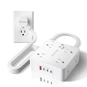 Surge Protected Power Strip,4 USB Ports,Steady 20W Charging,5Ft, | Features 8 outlets & 4 USBs (1A+3C),5-foot flat plug extension cable,with overload & lightning protection,UL certified. Surge Protected Power Strip,4 USB Ports,Steady 20W Charging,5Ft, | Features 8 outlets & 4 USBs (1A+3C),5-foot flat plug extension cable,with overload & lightning protection,UL certified.