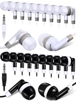 100-Pack Bulk Earbuds for Classroom & Library (Black & White) | Wired Headphones for School Students, Testing Centers & Training | No Microphone, 3.5mm Jack Compatible with iPad/PC 100-Pack Bulk Earbuds for Classroom & Library (Black & White) | Wired Headphones for School Students, Testing Centers & Training | No Microphone, 3.5mm Jack Compatible with iPad/PC