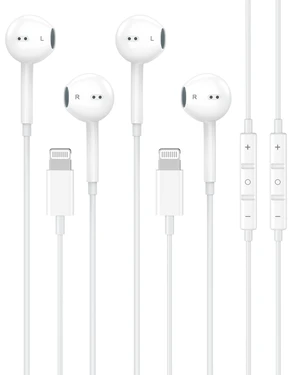 2 PacWired Headphones for iPhone 14 13 12 Pro Max | 2Pack Wired Earbuds with Built-in Mic & Volume Control HiFi Stereo Nosie Reduction Earphones for iPhone 14 13 12 11 XS XR X 8 2 PacWired Headphones for iPhone 14 13 12 Pro Max | 2Pack Wired Earbuds with Built-in Mic & Volume Control HiFi Stereo Nosie Reduction Earphones for iPhone 14 13 12 11 XS XR X 8