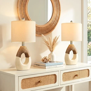19'' Small Boho Table Lamps for Bedroom Set of 2 for Bedside | Boho Lamps for Nightstands, Cute Farmhouse Rattan Design, Modern Home Decor for Guest, Living Room, Perfect for Small Area 19'' Small Boho Table Lamps for Bedroom Set of 2 for Bedside | Boho Lamps for Nightstands, Cute Farmhouse Rattan Design, Modern Home Decor for Guest, Living Room, Perfect for Small Area