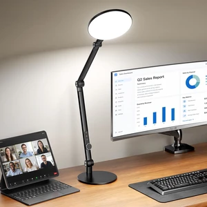 Desk Lamp for Home Office, Professional Video Call Light, CRI>98 | Precise Dimming 1-100%, 8" Diffused Light Panel, 37" Extra Tall, 5 Color Temps, Favorite Mode, Reinforced Metal Base Desk Lamp for Home Office, Professional Video Call Light, CRI>98 | Precise Dimming 1-100%, 8" Diffused Light Panel, 37" Extra Tall, 5 Color Temps, Favorite Mode, Reinforced Metal Base