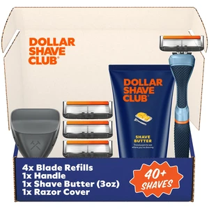- Member Exclusive Shave Set (Blue) - 6 Blade Razor Kit | Starter Set with Handle Shave Butter Razor Cover and 4 Razor Replacements, Intro Shave Set, Blue Handle, Razors for Men - Member Exclusive Shave Set (Blue) - 6 Blade Razor Kit | Starter Set with Handle Shave Butter Razor Cover and 4 Razor Replacements, Intro Shave Set, Blue Handle, Razors for Men