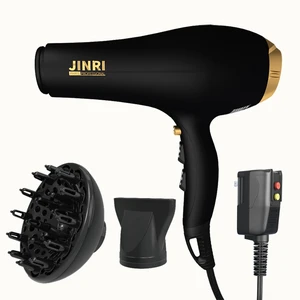 Blow Dryer - 2000W Diffuser Hair Dryer for Salon & Personal Use Powerful, Fast Drying with Diffuser & Nozzle for Women & Men, ALCI Safety Plug, Black Blow Dryer - 2000W Diffuser Hair Dryer for Salon & Personal Use Powerful, Fast Drying with Diffuser & Nozzle for Women & Men, ALCI Safety Plug, Black