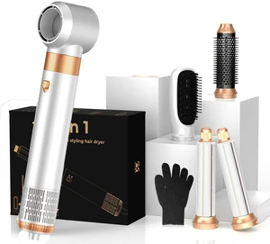 5 in ONE Blow Dryer Brush,Air Curling Iron Round Brush Blow Dryer 800W,Ionic Hair Dryer Brush for Women, Hot Air Brush Hair Styling Tools 100-120V 5 in ONE Blow Dryer Brush,Air Curling Iron Round Brush Blow Dryer 800W,Ionic Hair Dryer Brush for Women, Hot Air Brush Hair Styling Tools 100-120V