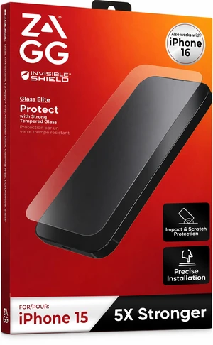 Elite Glass Screen Protector for iPhone 16 and iPhone 15-5X Stronger Tempered Glass, Scratch & Impact Protection, Smudge-Resistant, Easy to Install, InvisibleShield - Clear Elite Glass Screen Protector for iPhone 16 and iPhone 15-5X Stronger Tempered Glass, Scratch & Impact Protection, Smudge-Resistant, Easy to Install, InvisibleShield - Clear