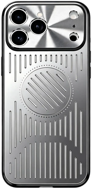 Magnetic Aluminum Alloy Case for iPhone 17/18 Pro Max,Silver | Slim Matte Metal Heat Dissipation Shockproof,Fit for MagSafe,Full Camera Lens Protection,Military Grade Drop Proof Magnetic Aluminum Alloy Case for iPhone 17/18 Pro Max,Silver | Slim Matte Metal Heat Dissipation Shockproof,Fit for MagSafe,Full Camera Lens Protection,Military Grade Drop Proof