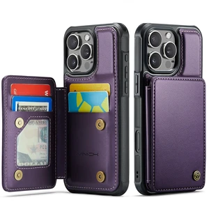 for iPhone 16 Pro Max Wallet Case with Card Holder, Purple | RFID Blocking Credit Slots, Kickstand, Shockproof Flip Phone Cover, PU Leather, Double Magnetic Clasp for iPhone 16 Pro Max Wallet Case with Card Holder, Purple | RFID Blocking Credit Slots, Kickstand, Shockproof Flip Phone Cover, PU Leather, Double Magnetic Clasp