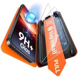 2 Pack for iPhone 13 Screen Protector, 1-Step Install Clear | Auto Dust Removal, Full Coverage, Anti-Scratch Bubble-Free, (Ultra HD) Military-Grade 9H+ Tempered Glass for iPhone 13 2 Pack for iPhone 13 Screen Protector, 1-Step Install Clear | Auto Dust Removal, Full Coverage, Anti-Scratch Bubble-Free, (Ultra HD) Military-Grade 9H+ Tempered Glass for iPhone 13