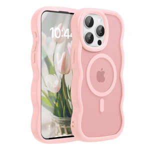 for iPhone 13 Pro Max Case for Magsafe Wavy Frame Cute, Pink | Aesthetic Translucent Matte Hard Back Silicone Bumper Shockproof Protective Magnetic Chic Girly Phone Case for Women Girls for iPhone 13 Pro Max Case for Magsafe Wavy Frame Cute, Pink | Aesthetic Translucent Matte Hard Back Silicone Bumper Shockproof Protective Magnetic Chic Girly Phone Case for Women Girls
