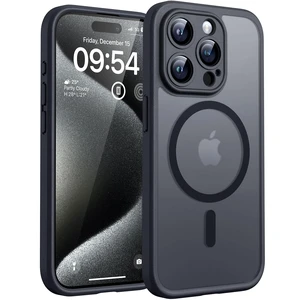 for iPhone 15 Pro Max Case, Compatible with MagSafe, Black | Built-in Magnets, Full Camera & Military-Grade Protection, Anti-Slip Shockproof Translucent Matte Back Phone Cover for iPhone 15 Pro Max Case, Compatible with MagSafe, Black | Built-in Magnets, Full Camera & Military-Grade Protection, Anti-Slip Shockproof Translucent Matte Back Phone Cover