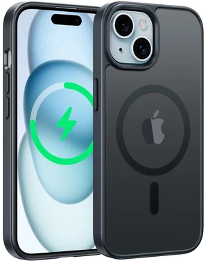 for iPhone 15/14/13 Case, Fit for Magsafe, Translucent Matte Back | Magnetic Phone Cases, 14FT Military Grade Drop Protection, Shockproof Bumper, Slim Protective Cover, Black for iPhone 15/14/13 Case, Fit for Magsafe, Translucent Matte Back | Magnetic Phone Cases, 14FT Military Grade Drop Protection, Shockproof Bumper, Slim Protective Cover, Black