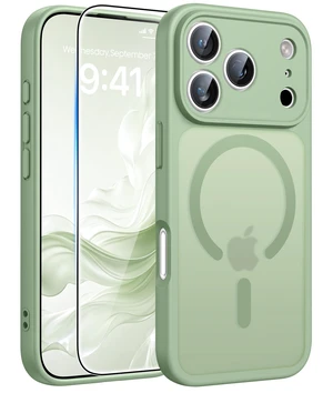 for iPhone 18 Pro-Max Case: iPhone 17 Pro Max Light Green Cover | Fit for MagSafe, Translucent Slim Matte Magnetic Shockproof Protective Cases, Military Grade Drop Protection Screen Protector for iPhone 18 Pro-Max Case: iPhone 17 Pro Max Light Green Cover | Fit for MagSafe, Translucent Slim Matte Magnetic Shockproof Protective Cases, Military Grade Drop Protection Screen Protector