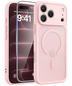 for iPhone 18 Pro Max Case/iPhone 17 Pro Max Case, Screen Protector | Fit for Magsafe, Camera Protection, Translucent Matte, 14FT Military Grade Drop Proof, Shockproof Phone Cover, Light Pink for iPhone 18 Pro Max Case/iPhone 17 Pro Max Case, Screen Protector | Fit for Magsafe, Camera Protection, Translucent Matte, 14FT Military Grade Drop Proof, Shockproof Phone Cover, Light Pink
