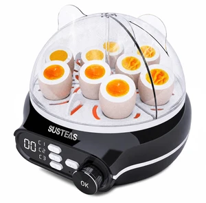 Rapid Egg Cooker 9 Eggs, Soft, Medium, Hard Boiled, Poached | 3-Zone Separate Cooking, Electric Egg Poacher, Kitchen Egg Steamer, Auto Shut-Off, Smart Voice Prompts, Timer Function, Black Rapid Egg Cooker 9 Eggs, Soft, Medium, Hard Boiled, Poached | 3-Zone Separate Cooking, Electric Egg Poacher, Kitchen Egg Steamer, Auto Shut-Off, Smart Voice Prompts, Timer Function, Black