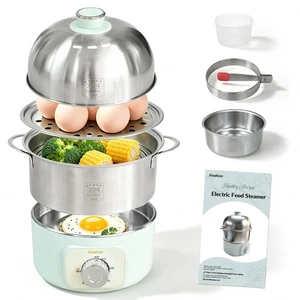 Egg Cooker, Electric Egg Boiler Stainless Steel 14 Eggs Capacity | Rapid Egg Steamer for Soft, Medium, Hard Boiled Eggs, Fried Eggs, Timer, Auto Shut-Off, Dishwasher-Safe, 3.2Qt Green Egg Cooker, Electric Egg Boiler Stainless Steel 14 Eggs Capacity | Rapid Egg Steamer for Soft, Medium, Hard Boiled Eggs, Fried Eggs, Timer, Auto Shut-Off, Dishwasher-Safe, 3.2Qt Green