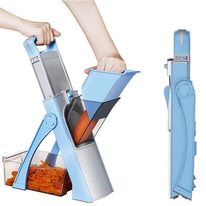 Upgrade Safe Mandoline Slicer for Kitchen, 5-in-1 Vegetable Chopper & Potato Slicer with Thickness Adjuster, French Fry Cutter & Veggie Dicer, Faster Meal Prep, Adjustable Slicer for Kitchen Upgrade Safe Mandoline Slicer for Kitchen, 5-in-1 Vegetable Chopper & Potato Slicer with Thickness Adjuster, French Fry Cutter & Veggie Dicer, Faster Meal Prep, Adjustable Slicer for Kitchen