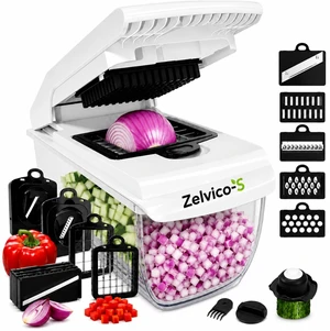 18-in-1 Vegetable Chopper with Container Mandoline Slicer, Onion Dicer, Veggie Cutter, Cheese Grater & Spiralizer for Meal Prep Kitchen Gadgets 18-in-1 Vegetable Chopper with Container Mandoline Slicer, Onion Dicer, Veggie Cutter, Cheese Grater & Spiralizer for Meal Prep Kitchen Gadgets