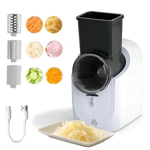 Cordless Electric Vegetable Slicer Chopper & Cheese Grater - Rechargeable Portable Salad Maker, Battery-Powered Electric Food Slicer for Home Kitchen Cucumber Carrots Cabbage Cordless Electric Vegetable Slicer Chopper & Cheese Grater - Rechargeable Portable Salad Maker, Battery-Powered Electric Food Slicer for Home Kitchen Cucumber Carrots Cabbage