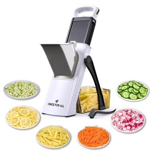 Safe Mandoline Slicer Plus, Bigger Size, Potato Slicer, Black | 0.1-8mm Adjustable Vegetable Food Chopper, Kitchen Mandoline Slicer Stainless Steel, Detachable Blade, Dishwasher-safe, Gift Safe Mandoline Slicer Plus, Bigger Size, Potato Slicer, Black | 0.1-8mm Adjustable Vegetable Food Chopper, Kitchen Mandoline Slicer Stainless Steel, Detachable Blade, Dishwasher-safe, Gift