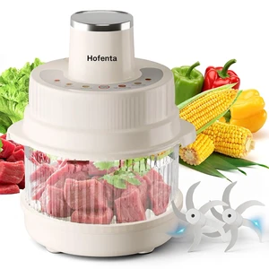 5QT Food Processors, Electric Food Chopper with Meat Grinder & Vegetable Chopper,Thickened Glass Bowl with Powerful 500W Copper Motor,2 Sets of 6-Blades for Fruits/Meat/Nuts,6 Precision Modes 5QT Food Processors, Electric Food Chopper with Meat Grinder & Vegetable Chopper,Thickened Glass Bowl with Powerful 500W Copper Motor,2 Sets of 6-Blades for Fruits/Meat/Nuts,6 Precision Modes