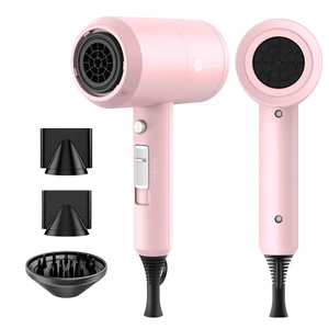 Professional Ionic Hair Dryer, Powerful 1800W Fast Drying Low Noise Blow Dryer with 2 Concentrator Nozzle 1 Diffuser Attachments for Home Salon Travel (Pink) Professional Ionic Hair Dryer, Powerful 1800W Fast Drying Low Noise Blow Dryer with 2 Concentrator Nozzle 1 Diffuser Attachments for Home Salon Travel (Pink)