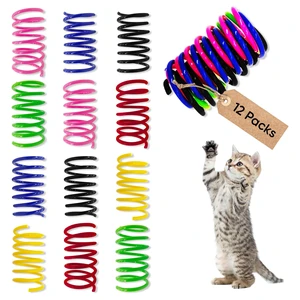 Cat Toys for Indoor Cats, 12 Pack Interactive Cat Spring Toys, 6Colors | Colorful Durable Plastic Coils, Bounce & Roll for Hunting, Chasing and Biting, Bulk Toys for Bored Adult Cats Self Play Cat Toys for Indoor Cats, 12 Pack Interactive Cat Spring Toys, 6Colors | Colorful Durable Plastic Coils, Bounce & Roll for Hunting, Chasing and Biting, Bulk Toys for Bored Adult Cats Self Play