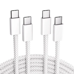USB-C to USB-C Cable 2-Pack, 60W Fast Charging, Premium Nylon Braided, USB-C Power Delivery, Data Sync for iPhone 15/16/17, Android, Samsung, iPad, MacBook (2pack-3ft) USB-C to USB-C Cable 2-Pack, 60W Fast Charging, Premium Nylon Braided, USB-C Power Delivery, Data Sync for iPhone 15/16/17, Android, Samsung, iPad, MacBook (2pack-3ft)