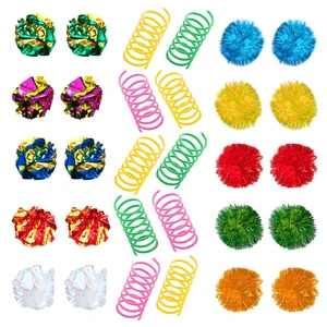 Cat Toy Variety Pack, Feline Entertainment for Indoor Kitten, Lightweight, Colorful, Pet Interactive Chase Toys, Activity Tool, Cats Supplies & Accessories, 30 Pcs per Pack Cat Toy Variety Pack, Feline Entertainment for Indoor Kitten, Lightweight, Colorful, Pet Interactive Chase Toys, Activity Tool, Cats Supplies & Accessories, 30 Pcs per Pack
