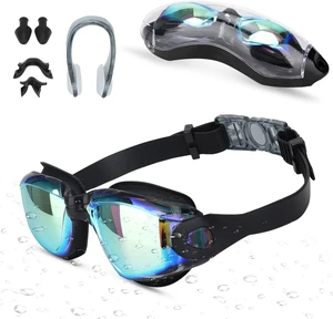 Swimming Goggles, Anti-Fog & UV Protection Swimming Goggles No Leaking for Adult Men Women Youth, Leak-Proof Silicone Comfort Fit, Clear Vision Swimming Goggles, Anti-Fog & UV Protection Swimming Goggles No Leaking for Adult Men Women Youth, Leak-Proof Silicone Comfort Fit, Clear Vision