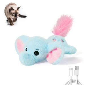 Cat Toys Flapping Elephant, Touch Activated Interactive Kicker | USB Rechargeable, 3 Auto Modes, Catnip & Crinkle Paper Inside, Hangable Rope, Washable Shell 6.3 Inches for Indoor Cats Cat Toys Flapping Elephant, Touch Activated Interactive Kicker | USB Rechargeable, 3 Auto Modes, Catnip & Crinkle Paper Inside, Hangable Rope, Washable Shell 6.3 Inches for Indoor Cats