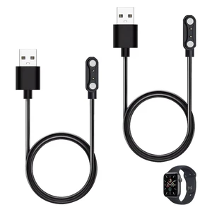 2-Pack Smart Watch Charger for GloryFit T80 T70 T60 T50 P99 P98 - 2 Pin Spacing Magnetic USB Charging Cable - Replacement Power Cord for P45 P32 P36 & More - Smartwatch Charging Cable Accessories, 2FT 2-Pack Smart Watch Charger for GloryFit T80 T70 T60 T50 P99 P98 - 2 Pin Spacing Magnetic USB Charging Cable - Replacement Power Cord for P45 P32 P36 & More - Smartwatch Charging Cable Accessories, 2FT