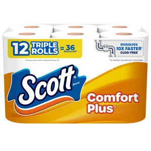 ComfortPlus Toilet Paper, 12 Triple Rolls, 231 Sheets per Roll ComfortPlus Toilet Paper, 12 Triple Rolls, 231 Sheets per Roll