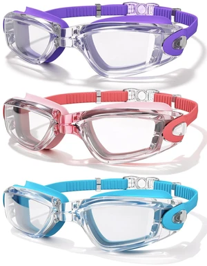 Kids Swim Goggles, 3-Pack Swimming Goggles for Kids, Child, Boys or Girls From 3-14 Kids Swim Goggles, 3-Pack Swimming Goggles for Kids, Child, Boys or Girls From 3-14