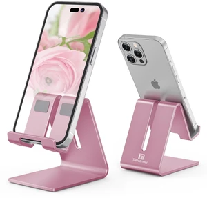 Aluminum Phone Stand for iPhone Series, Samsung, Rose Gold | Phone Holder for Desk, Hands-Free Viewing & Calls, Compatible with All Smartphones, Adding Style to Your Office & Home Aluminum Phone Stand for iPhone Series, Samsung, Rose Gold | Phone Holder for Desk, Hands-Free Viewing & Calls, Compatible with All Smartphones, Adding Style to Your Office & Home