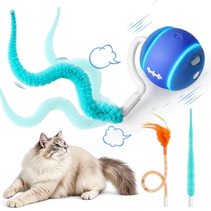 Interactive Cat Toy Ball for Indoor Cats with 3-Mode Touch Activated | Tangle-Free Tail, Rechargeable, 2 Tails, 6-8H Play Automatic Moving Cat Toy, Smart Rolling Ball for Indoor Cats to Chase Play Interactive Cat Toy Ball for Indoor Cats with 3-Mode Touch Activated | Tangle-Free Tail, Rechargeable, 2 Tails, 6-8H Play Automatic Moving Cat Toy, Smart Rolling Ball for Indoor Cats to Chase Play