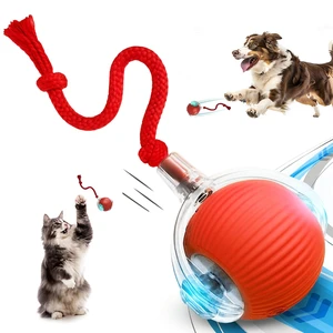 Speedy Tail 2.0 Cat Toy, 360°Automatic Rolling Ball, Smart Interactive Cat Toy, Smart Jumping Ball for Dogs, Speedy Tail 3.0, Automatic Dog Walker (Red) Speedy Tail 2.0 Cat Toy, 360°Automatic Rolling Ball, Smart Interactive Cat Toy, Smart Jumping Ball for Dogs, Speedy Tail 3.0, Automatic Dog Walker (Red)